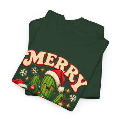 Merry Cactus Christmas Tee — Festive Holiday Cactus Shirt