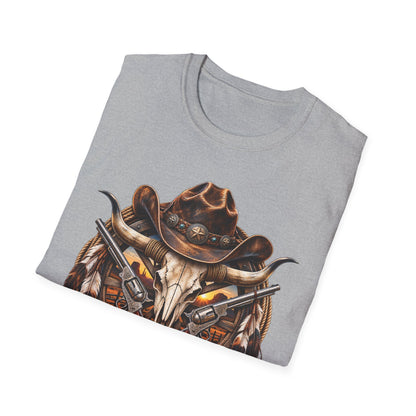 Cowboy Skull T-Shirt — Western Gunslinger Graphic Tee