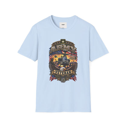 Army Veteran AH-64 Apache T-Shirt — Patriotic Military Helicopter Tee
