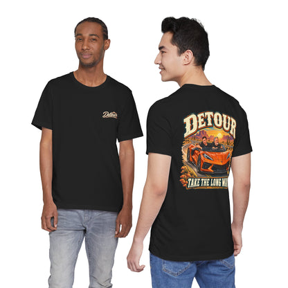 Detour Graphic Tee — 'Detour: Take the Long Way' Vintage Road Trip T‑Shirt