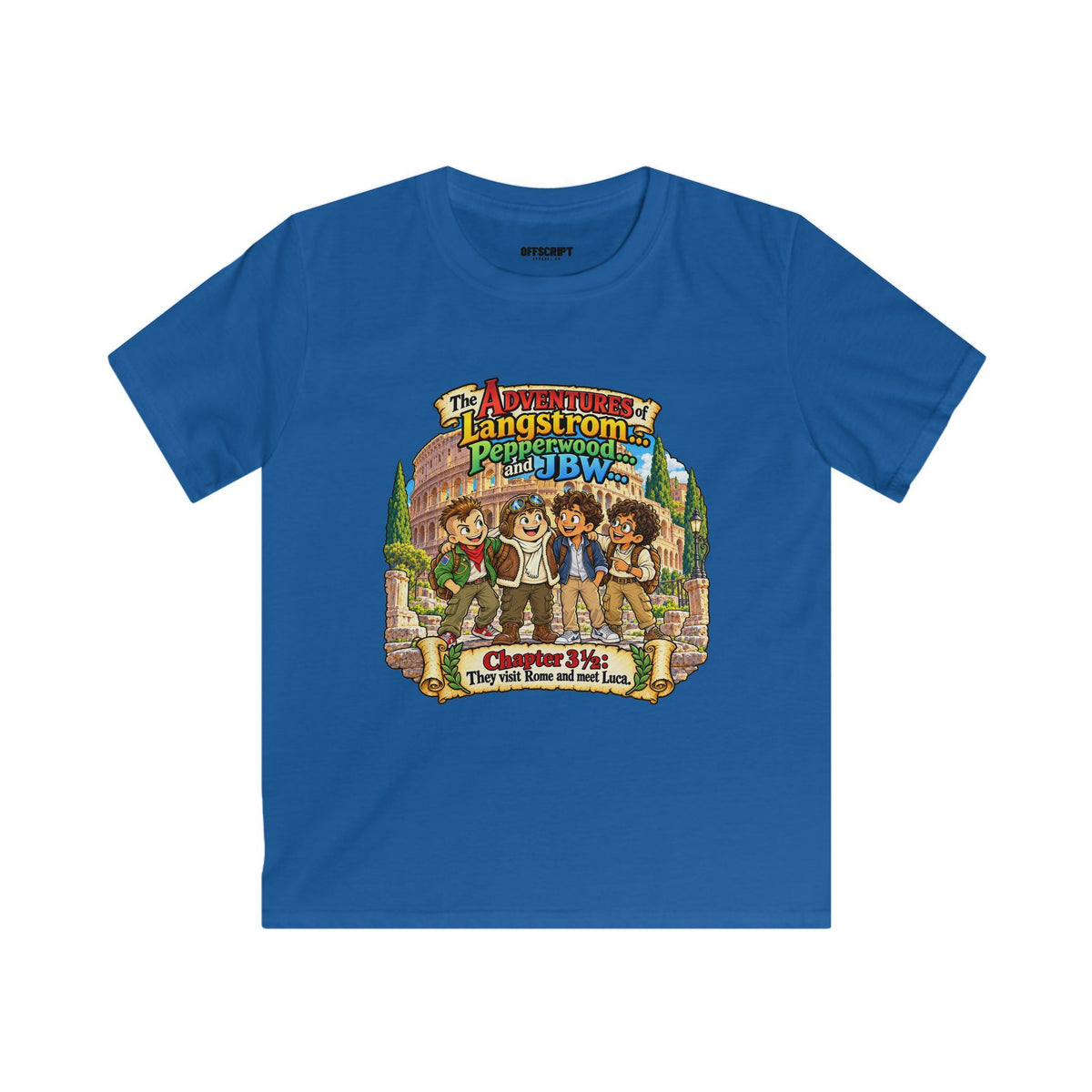 Kids Tee — 'The Adventures of Langstrom & Pepperwood' Illustrated Storybook Design