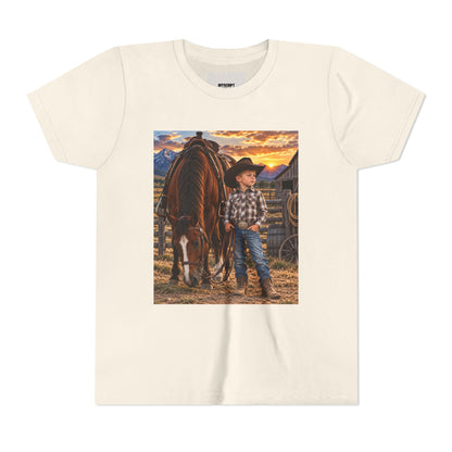 Youth Western Cowboy Tee — Little Cowboy & Horse Graphic Shirt