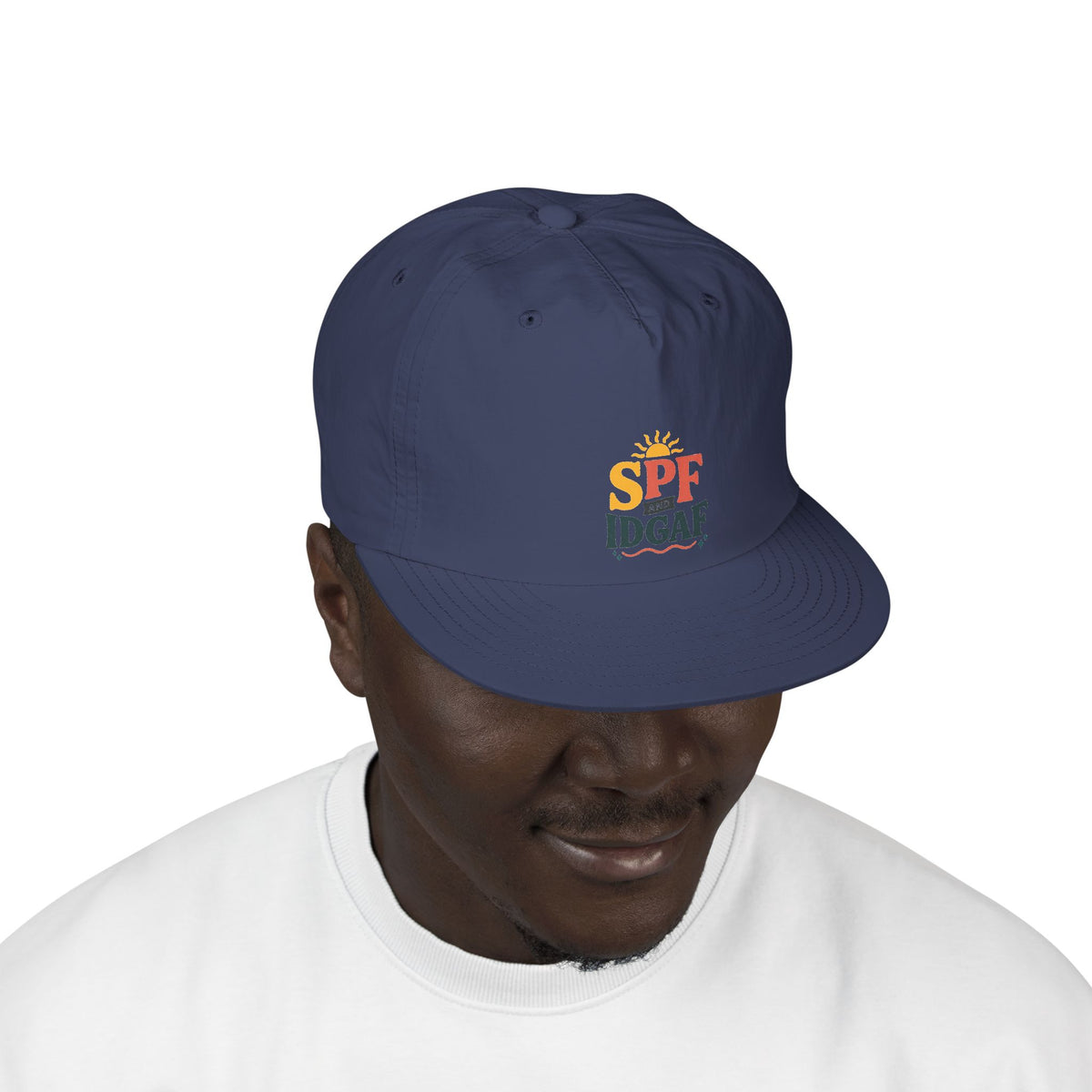 SPF IDGAF Surf Cap | Retro Sun Typography Hat