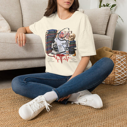 Medical Student Study Stack T‑Shirt — Anatomy, Physiology & USMLE Prep Design