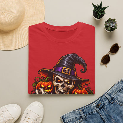 Halloween Skull Witch T-Shirt — Trick or Treat Pumpkin Graphic Tee