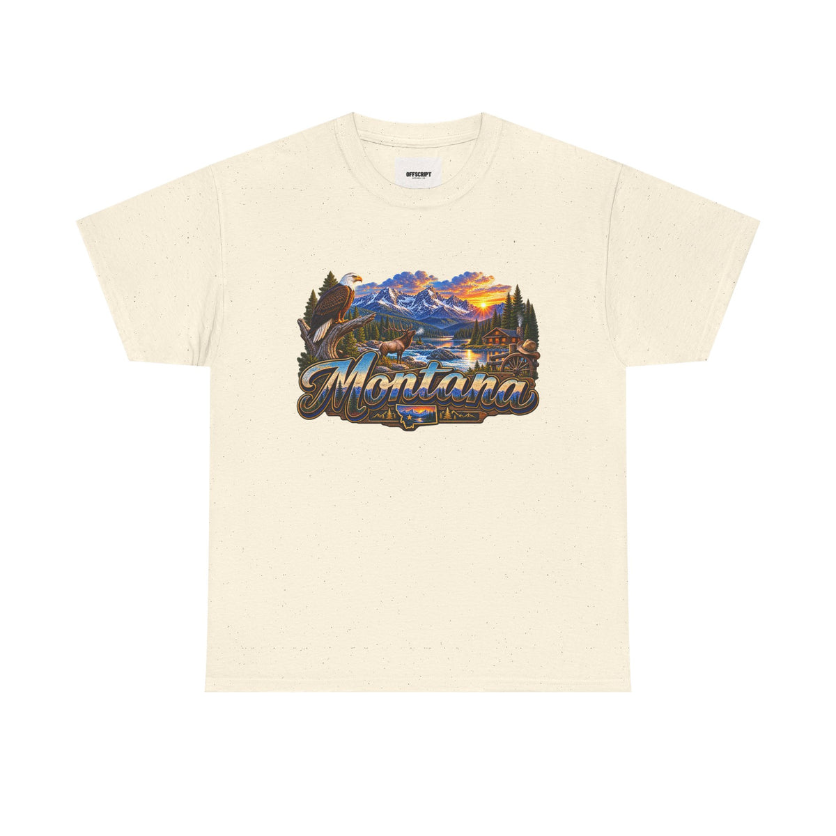 Montana Scenic T-Shirt – Vintage Mountain Lake Graphic Tee