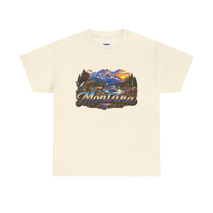 Montana Scenic T-Shirt – Vintage Mountain Lake Graphic Tee