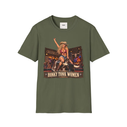 Honky Tonk Women T-Shirt — Retro Cowgirl Rodeo Graphic Tee