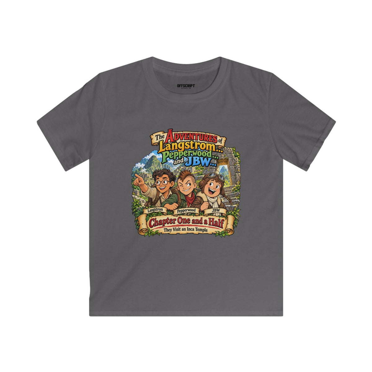 Kids Tee — "The Adventures of Langstrom, Pepperworth & JBW" Chapter One and a Half Illustration