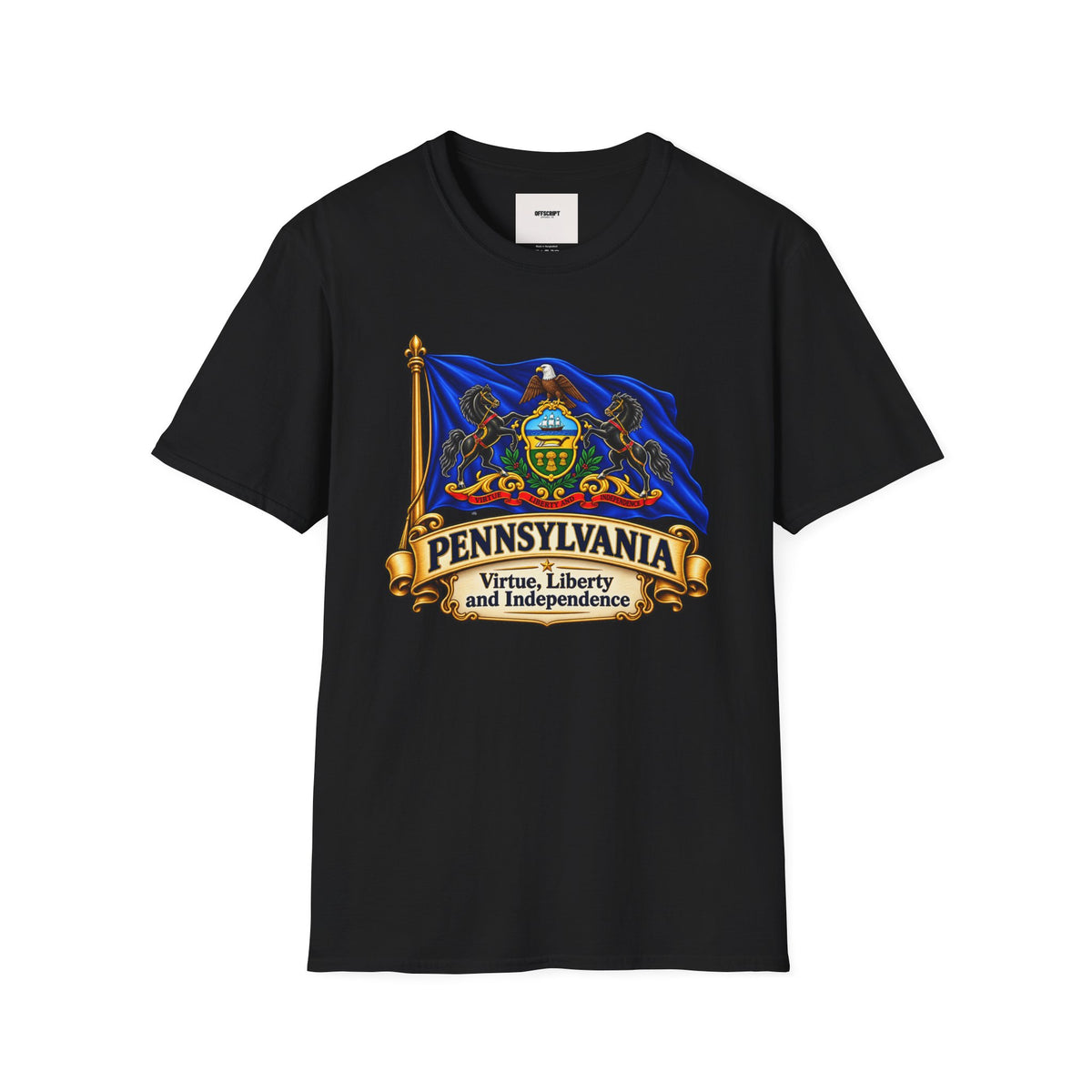 Pennsylvania Flag T‑Shirt — Vintage State Crest Tee