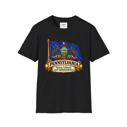 Pennsylvania Flag T‑Shirt — Vintage State Crest Tee