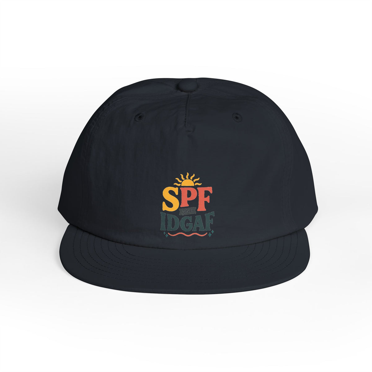 SPF IDGAF Surf Cap | Retro Sun Typography Hat