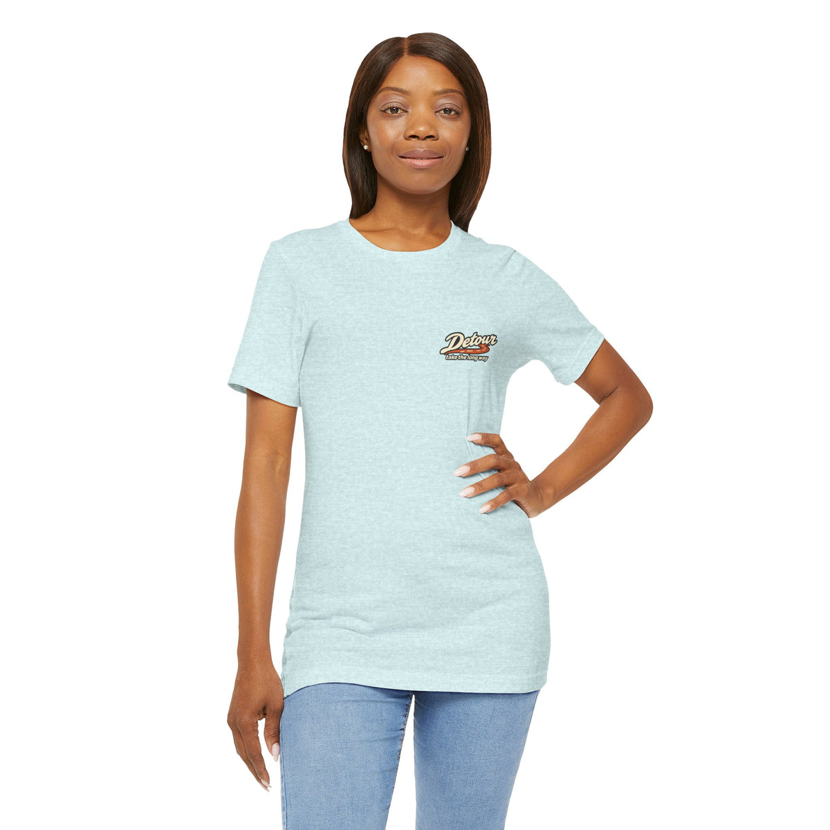 Detour Take the Long Way Road Trip Graphic T-Shirt