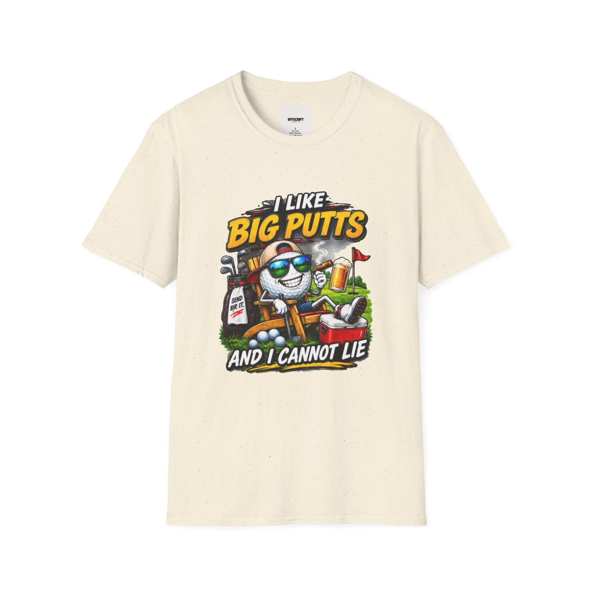I Like Big Putts Golf T-Shirt — Funny Golf Cartoon 'And I Cannot Lie' Shirt