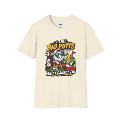I Like Big Putts Golf T-Shirt — Funny Golf Cartoon 'And I Cannot Lie' Shirt