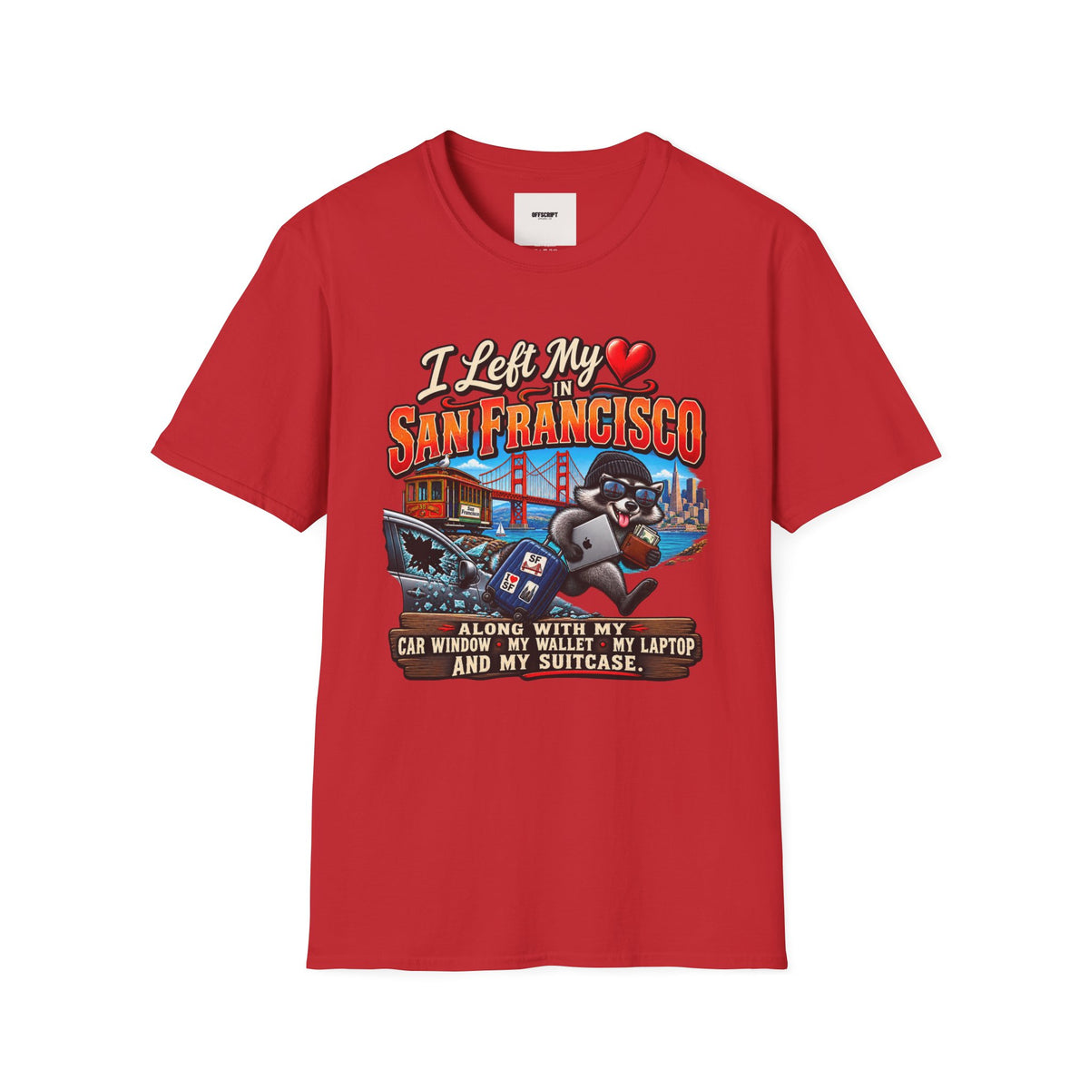 “I Left My Heart in San Francisco” T-Shirt — Vintage Golden Gate Cityscape Tee