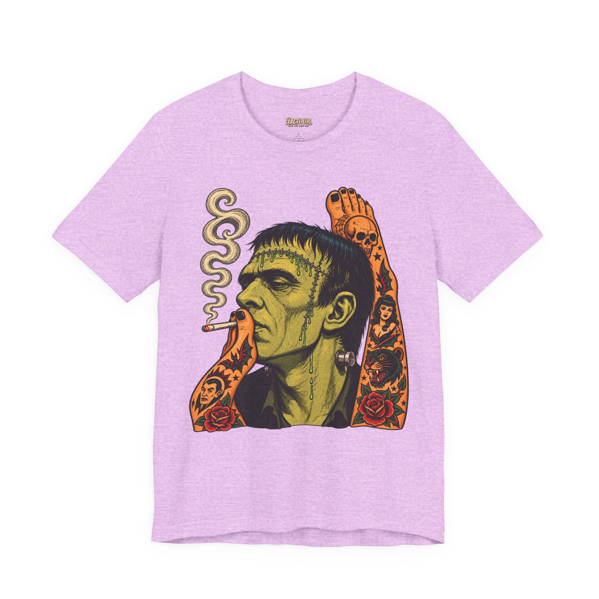 Vintage Frankenstein Smoking Monster T-Shirt