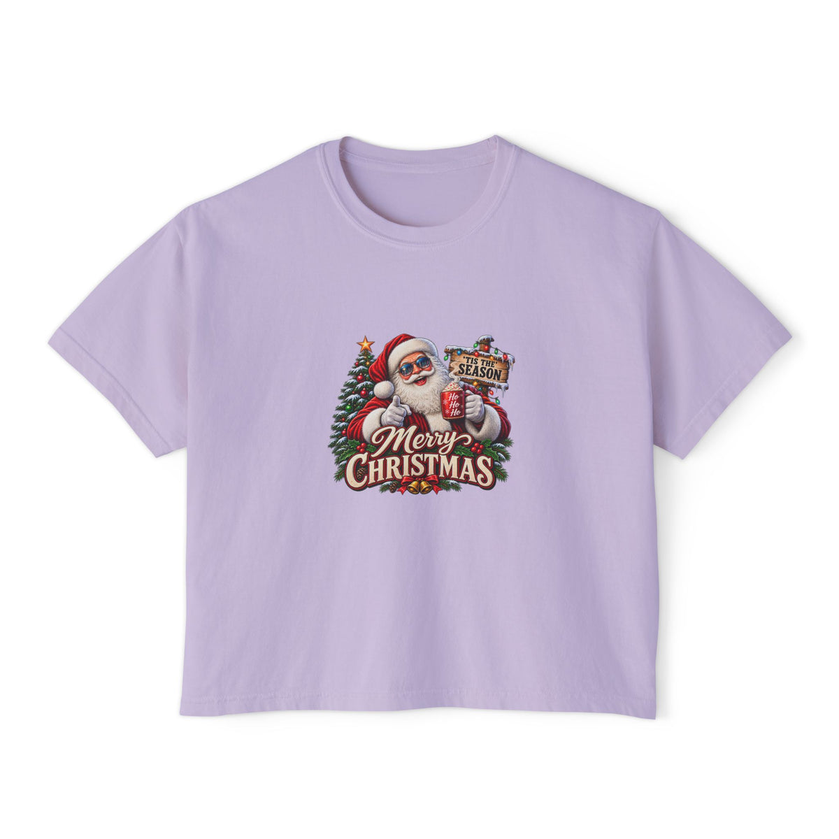 Merry Christmas Santa Women's Boxy Tee