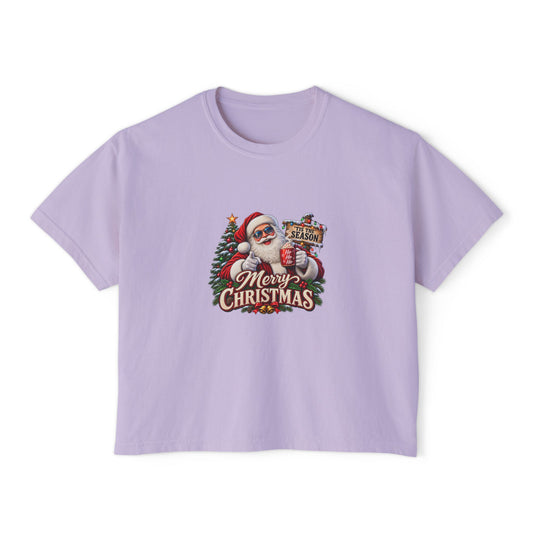 Merry Christmas Santa Women's Boxy Tee