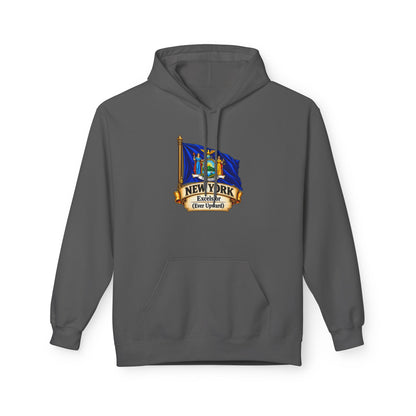 New York State Flag Hoodie – "Excelsior (Ever Upward)" Graphic Pullover