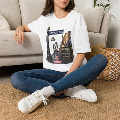 Hollywood Blvd T-Shirt — Vintage Palm Trees & Walk of Fame Tee
