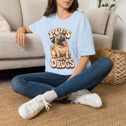 Pugs Not Drugs Funny Pug T-Shirt