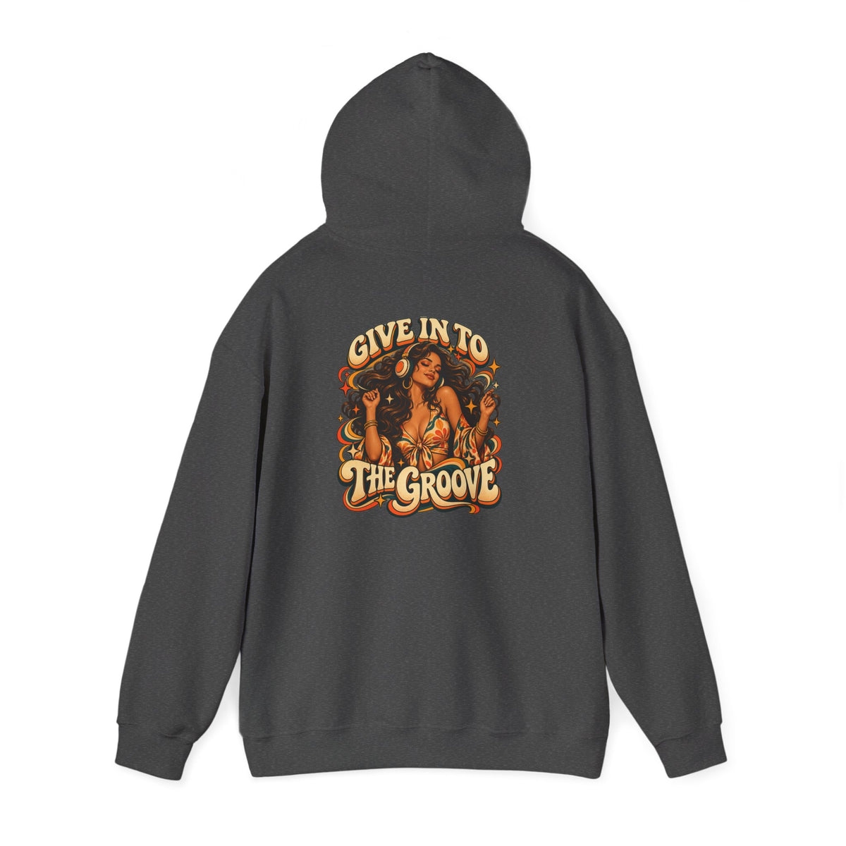 Hoodie — Give Into The Groove Retro Disco Graphic Hoodie