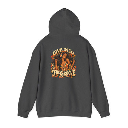 Hoodie — Give Into The Groove Retro Disco Graphic Hoodie