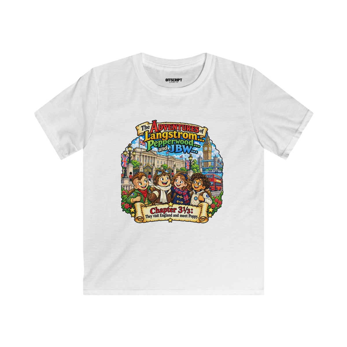 Kids T‑Shirt — 'The Adventures of Langstrom & Pepperwood' Vintage Storybook Design