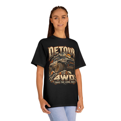 4WD Off-Road Tee — "Detour" Truck Graphic (Take the Long Way)