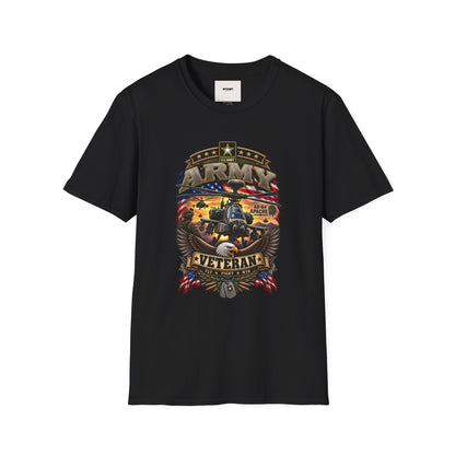 Army Veteran AH-64 Apache T-Shirt — Patriotic Military Helicopter Tee