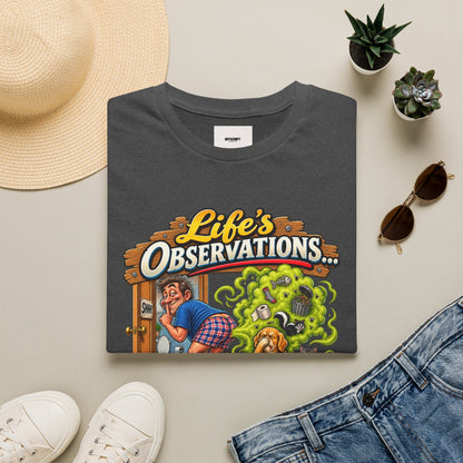 T-Shirt — Life’s Observations Funny Graphic Tee ("Your Farts Don’t Smell Like Sunshine & Rainbows")