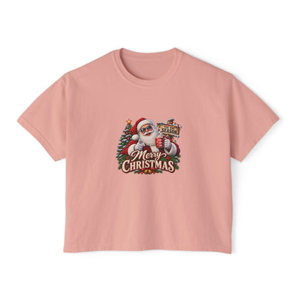 Merry Christmas Santa Women's Boxy Tee