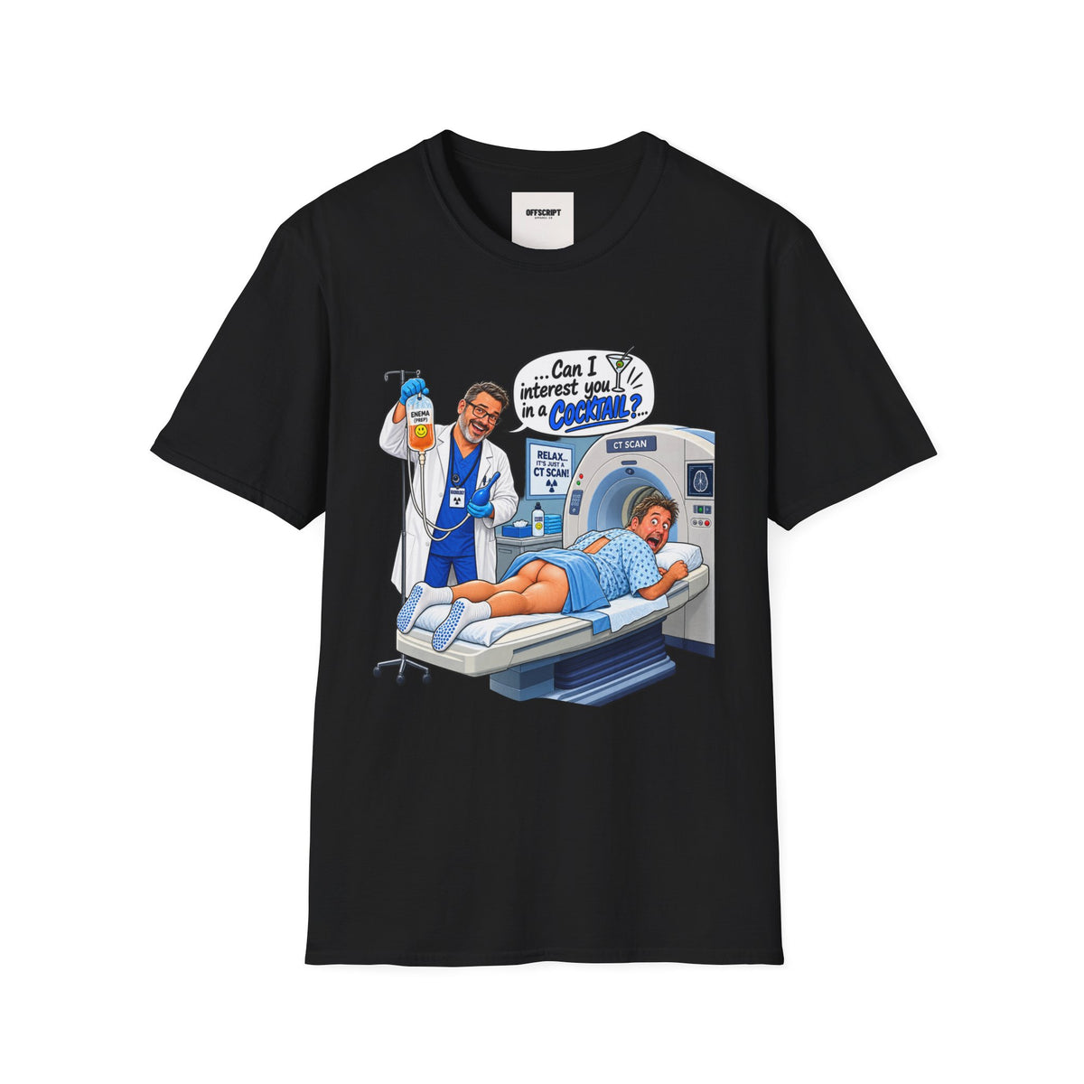 CT Tech T-Shirt — Funny ‘Can I Interest You in a Cocktail?’ Radiology Shirt