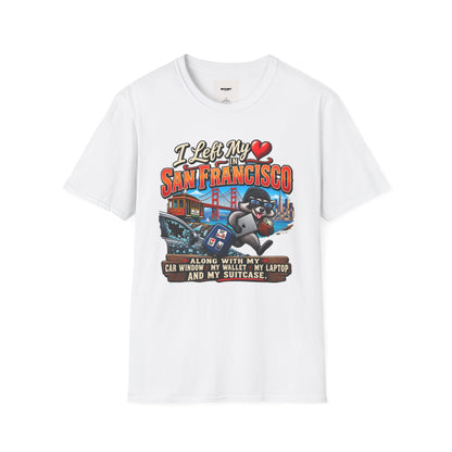 “I Left My Heart in San Francisco” T-Shirt — Vintage Golden Gate Cityscape Tee