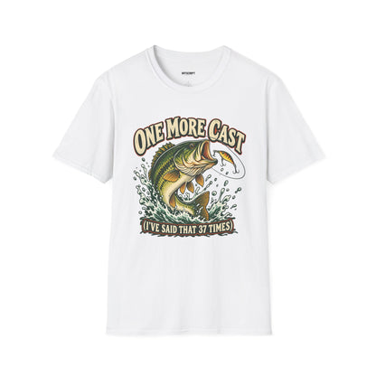Fishing T-Shirt — "One More Cast" Bass Graphic Tee