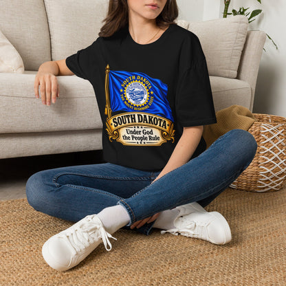 South Dakota Flag T‑Shirt — "Under God the People Rule" State Pride Tee