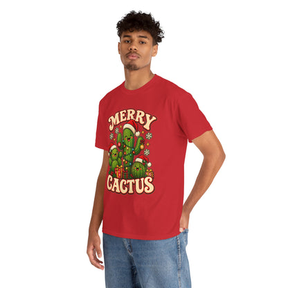 Merry Cactus Christmas Tee — Festive Holiday Cactus Shirt