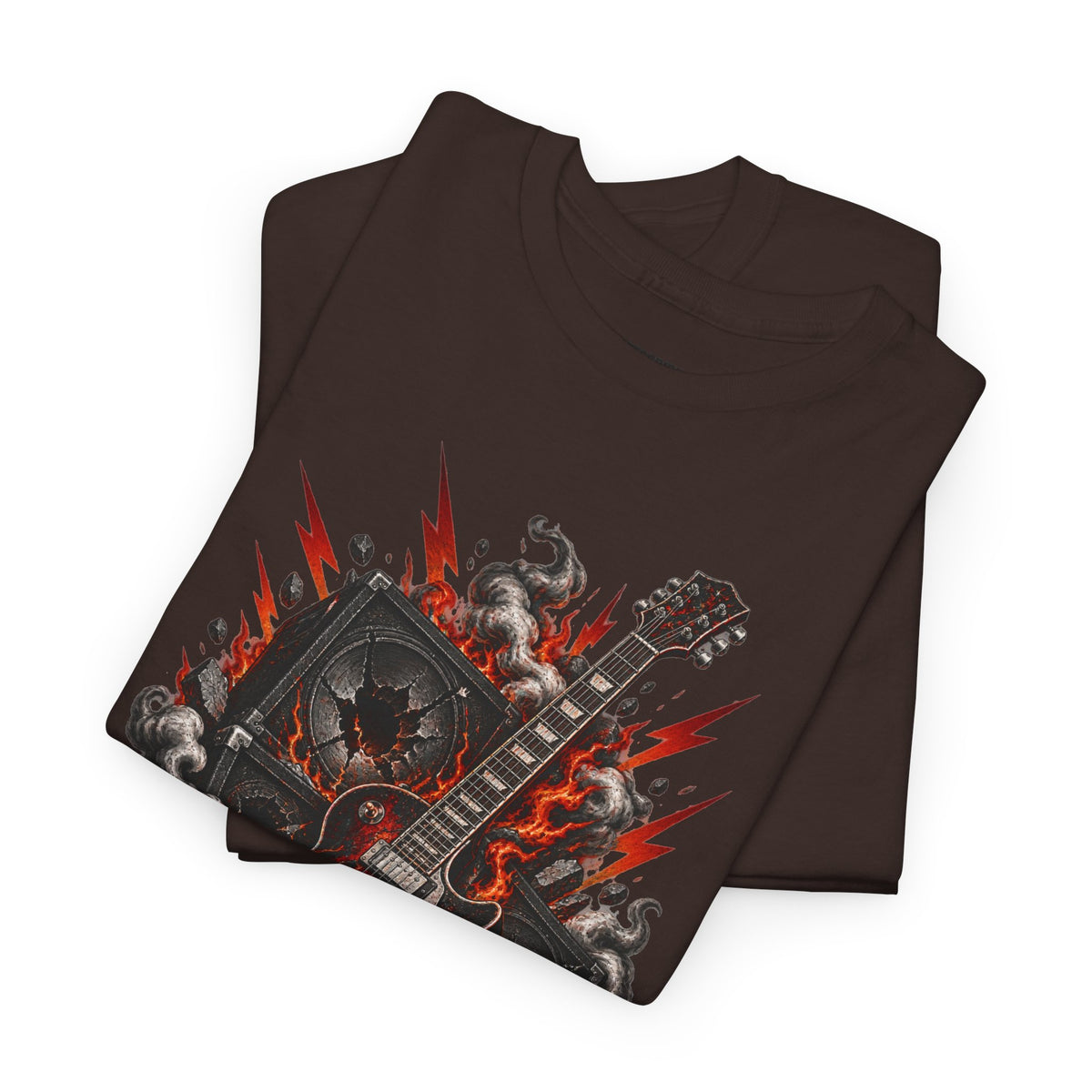 Electric Skull Guitar T‑Shirt — Rock & Metal Graphic Tee for Musicians and Fans
