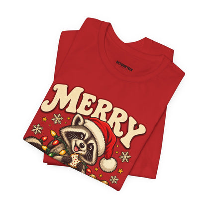 Merry Christmas Raccoon Tee