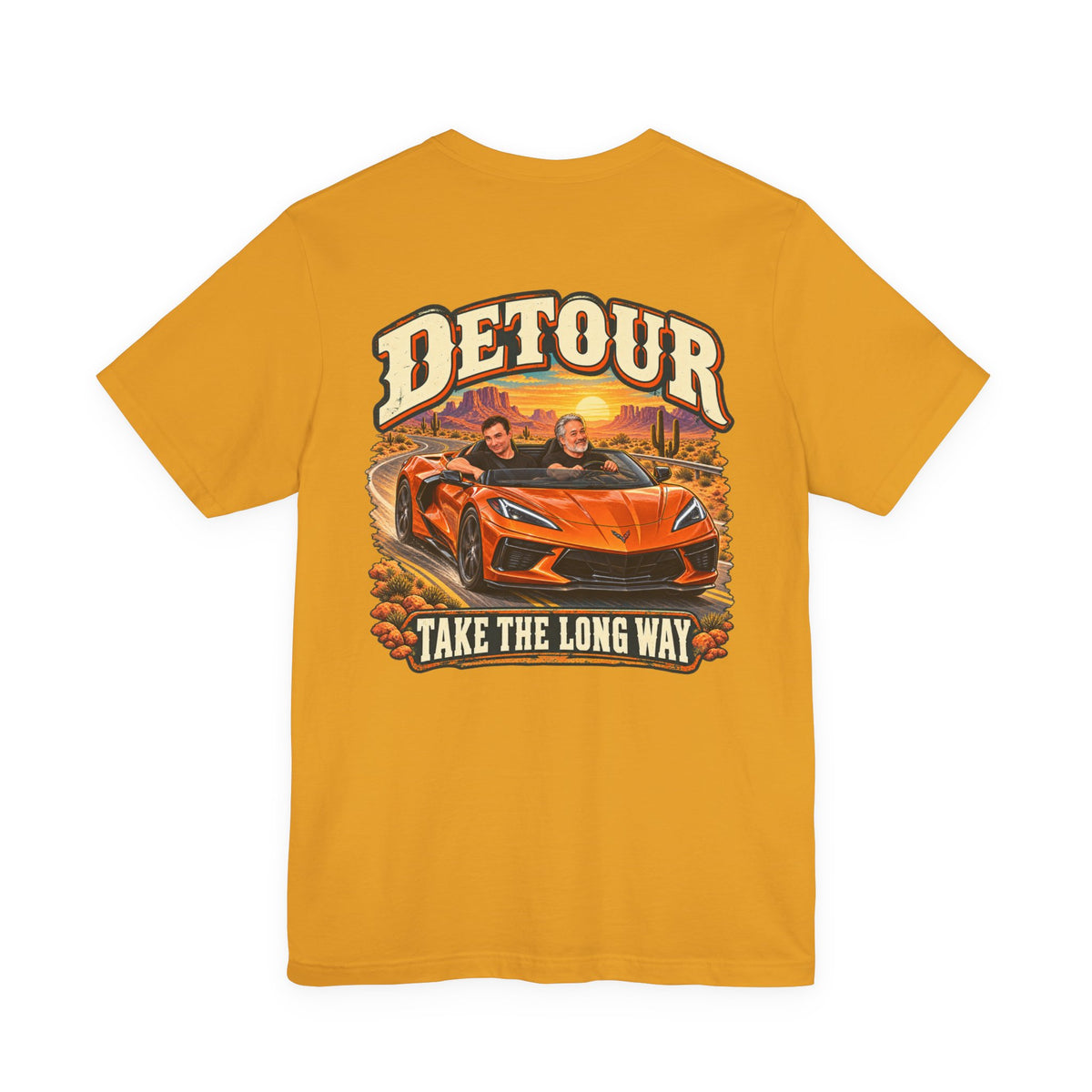 Detour Graphic Tee — 'Detour: Take the Long Way' Vintage Road Trip T‑Shirt