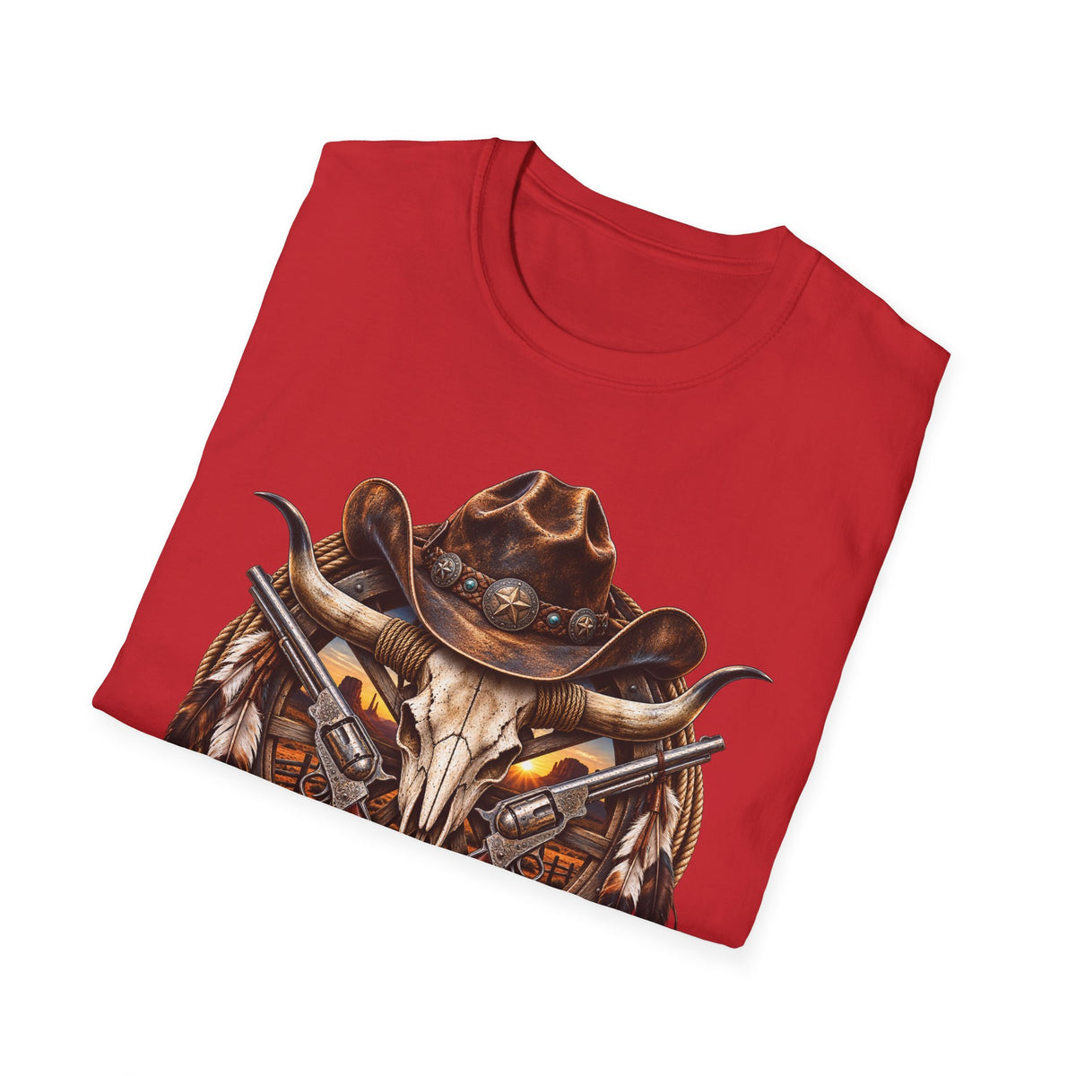 Cowboy Skull T-Shirt — Western Gunslinger Graphic Tee