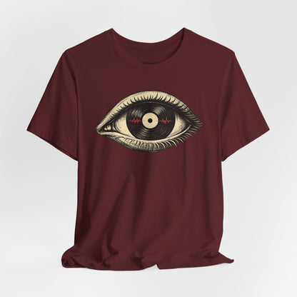 Graphic Tee — Vintage Vinyl Eye Illustration T‑Shirt
