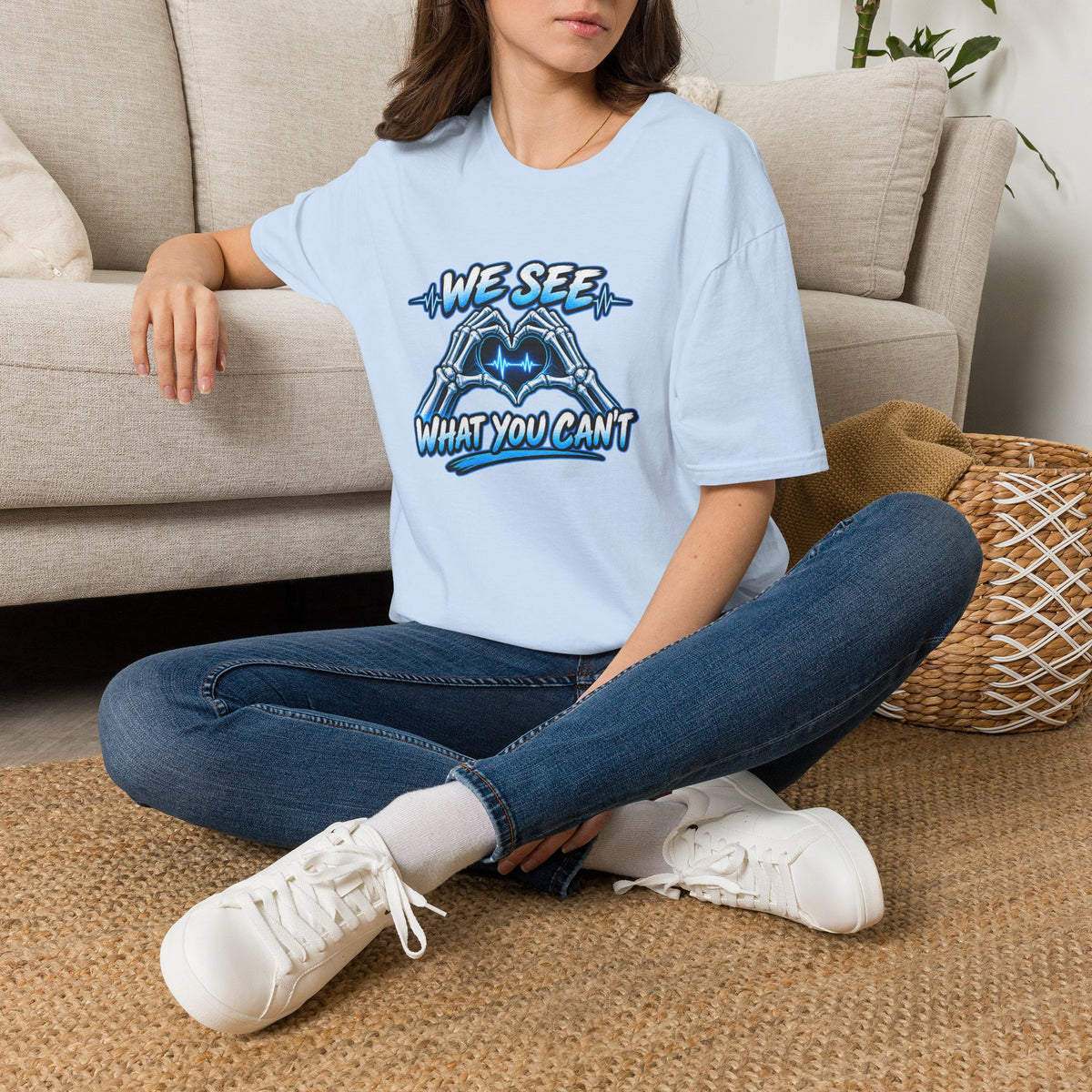 T-Shirt — “We See What You Can’t” Cardiac Tech Heartbeat Design
