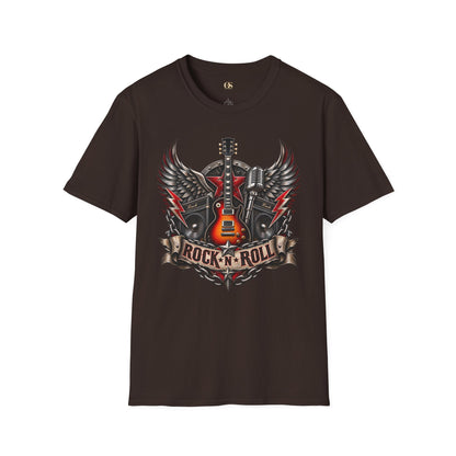 Rock 'n' Roll Guitar Wings T-Shirt — Vintage Electric Guitar Music Tee
