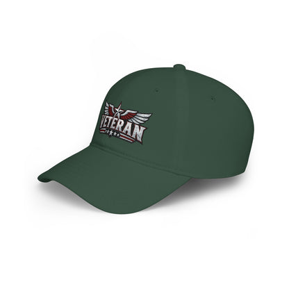 Veteran Embroidered Cap — Low Profile Patriotic Baseball Hat