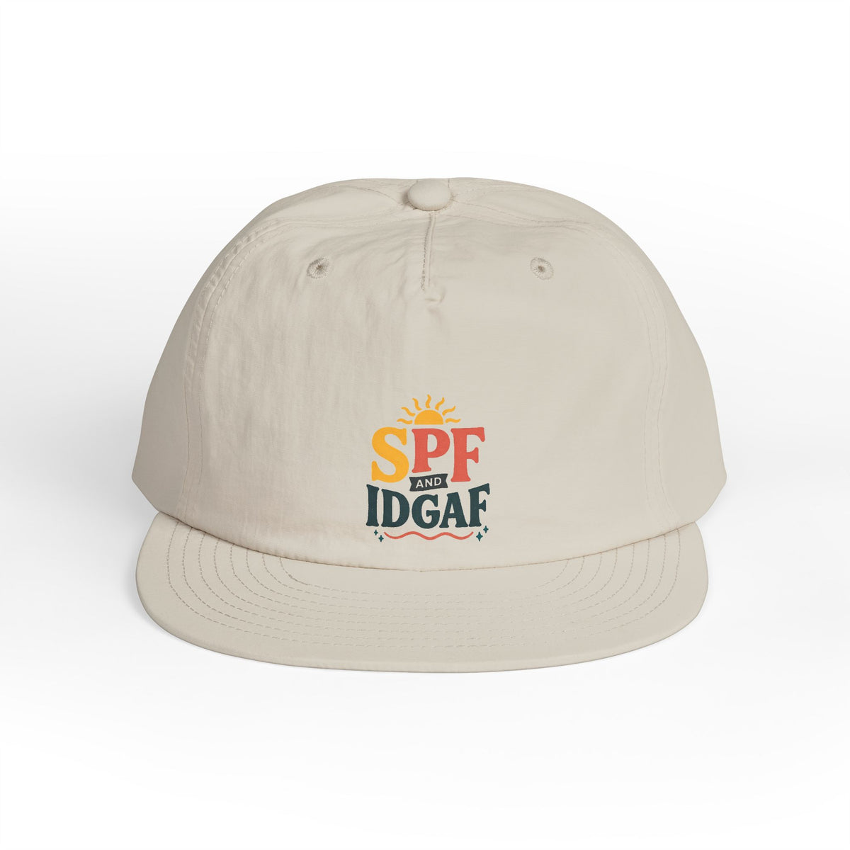 SPF IDGAF Surf Cap | Retro Sun Typography Hat