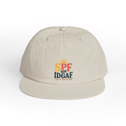 SPF IDGAF Surf Cap | Retro Sun Typography Hat