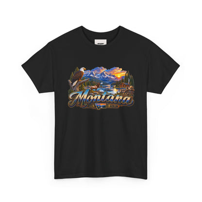 Montana Scenic T-Shirt – Vintage Mountain Lake Graphic Tee