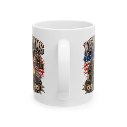Veterans Eagle Ceramic Mug — American Flag Military Tribute (11oz & 15oz)